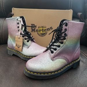 Dr Marten 1460 Pascal Glitter Rainbow Combat Boots